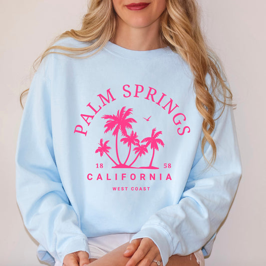 Palm Springs Palm Trees | Garment Dyed Sweatshirt