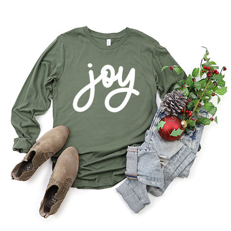 Joy Bold Cursive | Long Sleeve Crew Neck