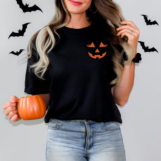 Embroidered Lady Jack-O-Lantern | Garment Dyed Short Sleeve Tee