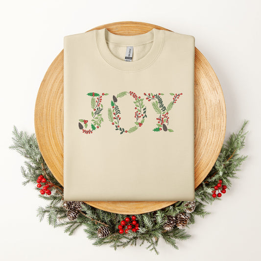 Embroidered Joy Floral | Sweatshirt