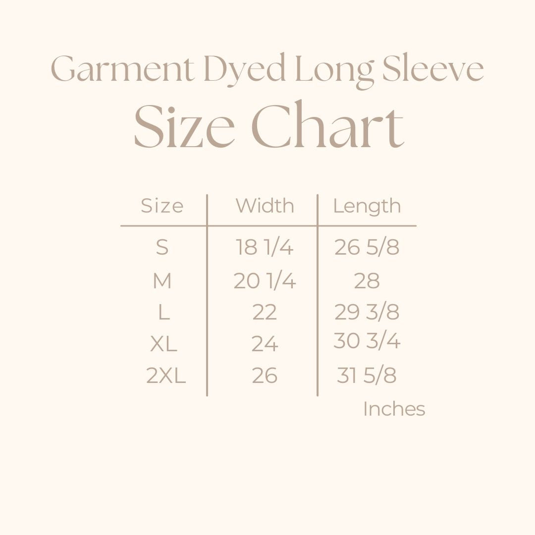 Boo Chart | Garment Dyed Long Sleeve