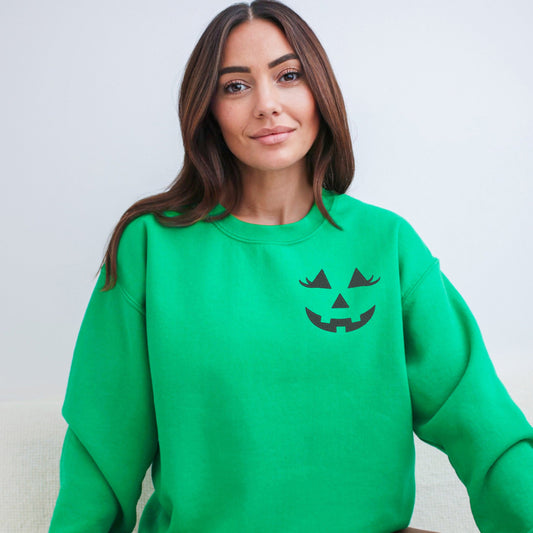 Embroidered Lady Jack-O-Lantern Mini | Sweatshirt