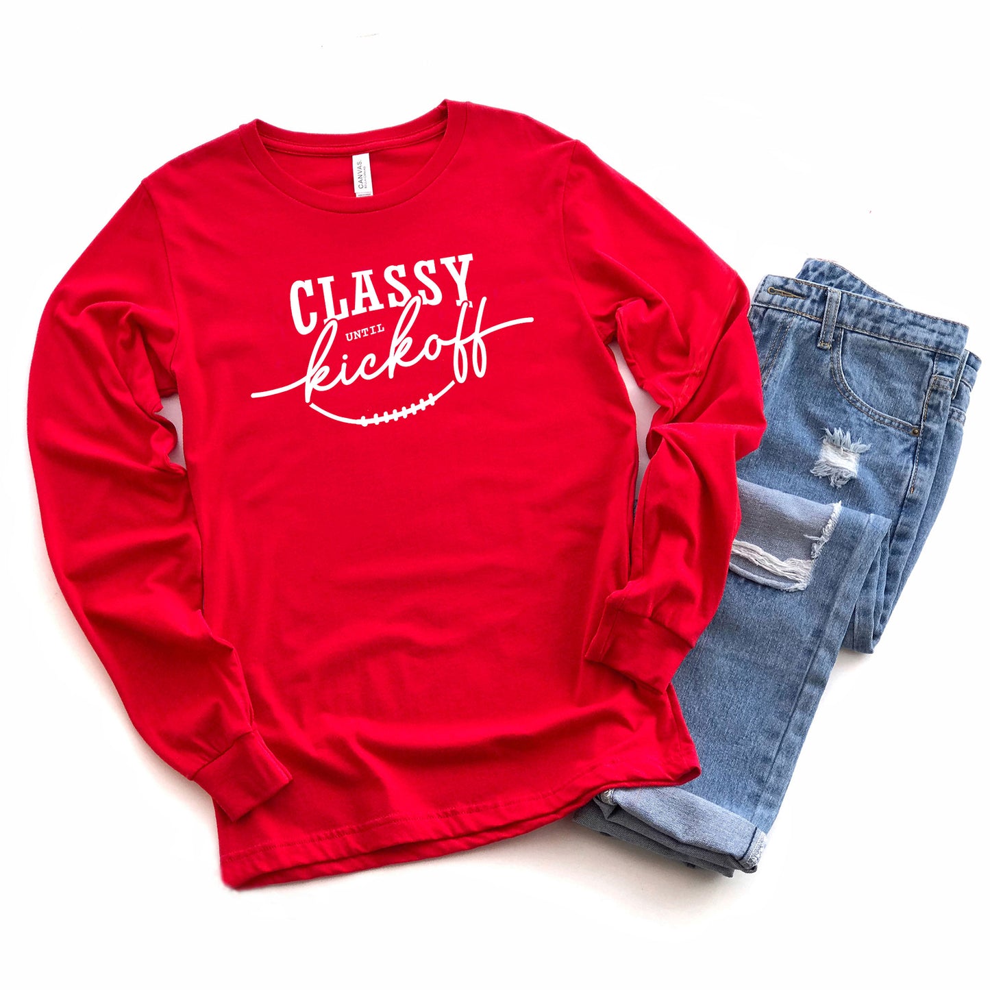 Classy Until Kickoff | Long Sleeve Graphic Tee