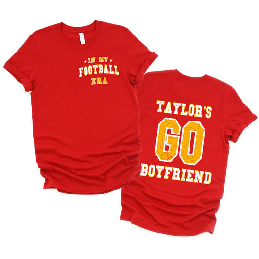 Taylor's Football Era | Front and Back Short Sleeve Crew Neck