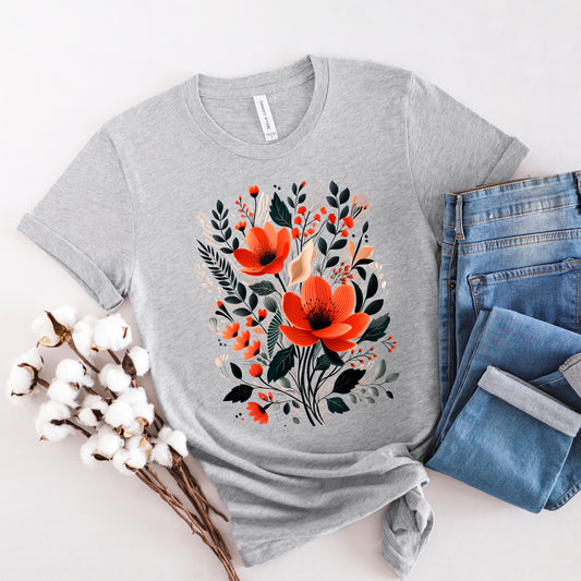 Rustic Flowers | Short Sleeve Crew Neck