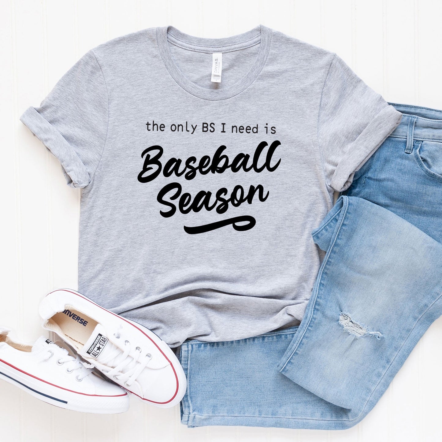 The Only BS I Need Is Baseball Season | Short Sleeve Graphic Tee