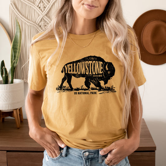 Yellowstone Bison | Short Sleeve Graphic Tee