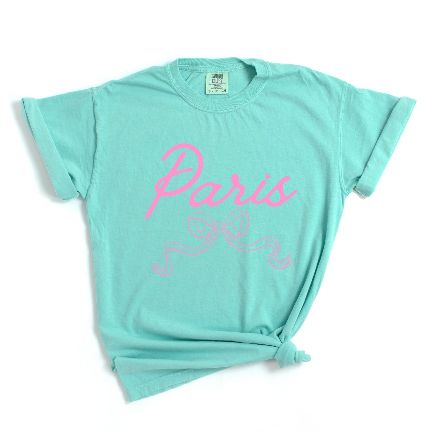 Paris Coquette Bow | Garment Dyed Short Sleeve Tee