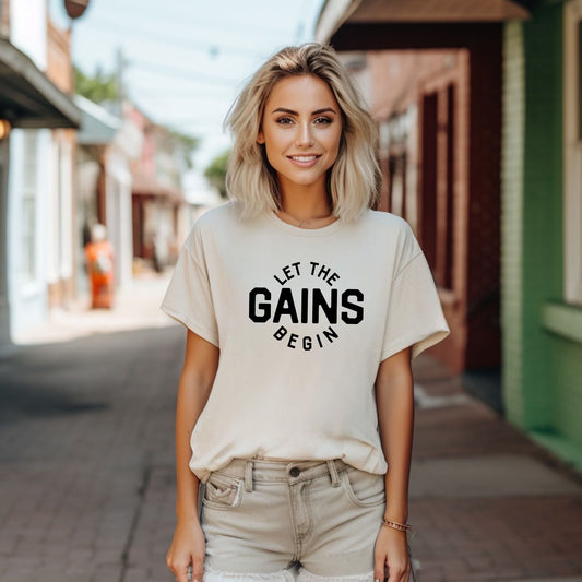 Let The Gains Begin | Short Sleeve Graphic Tee