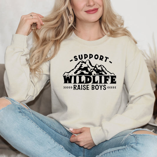 Support Wildlife Raise Boys | Sweatshirt