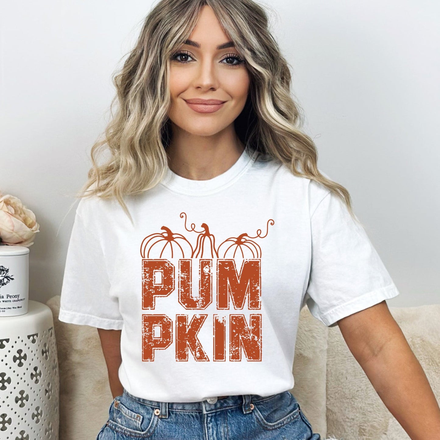 Pumpkin Distressed | Garment Dyed Tee