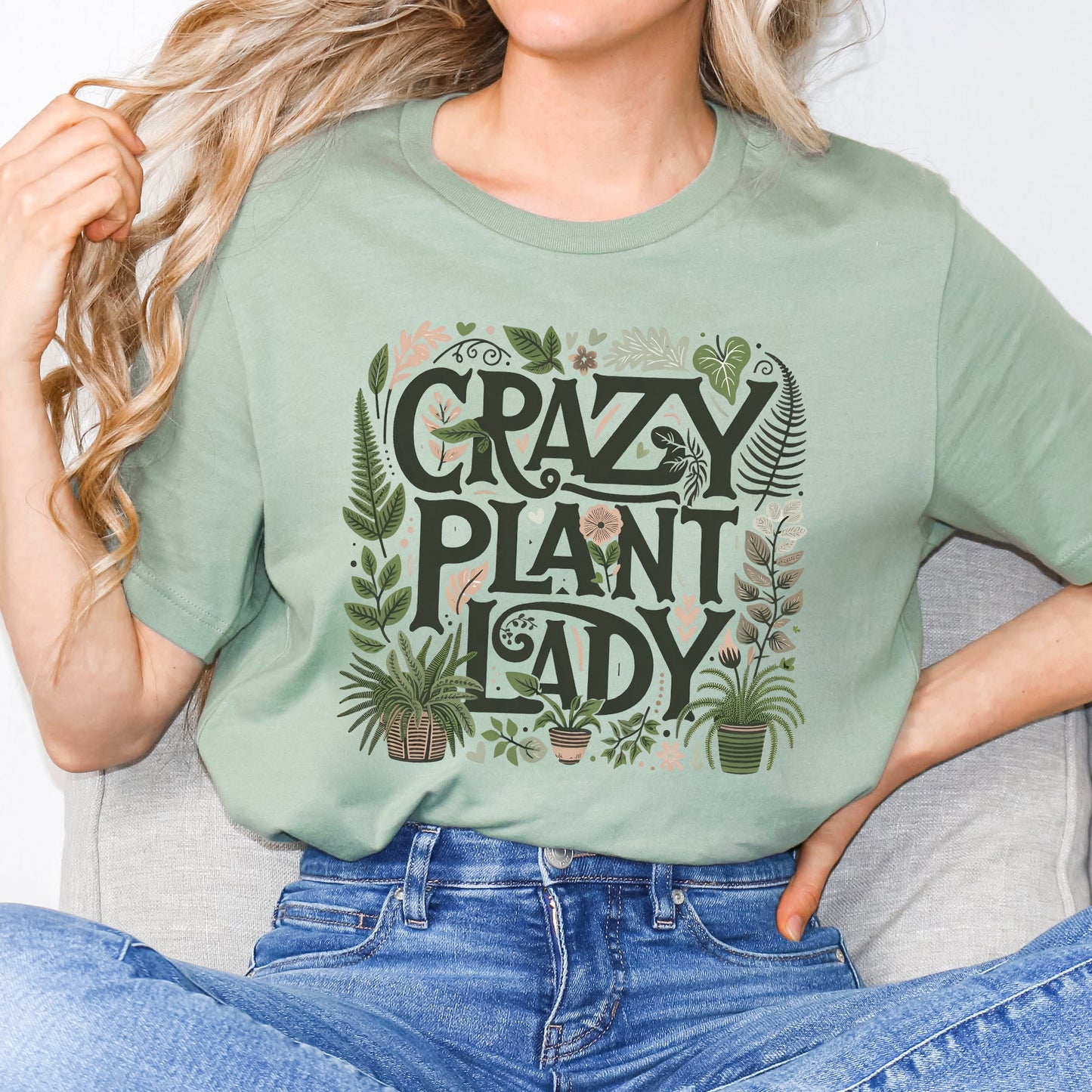 Crazy Plant Lady Colorful | Short Sleeve Graphic Tee