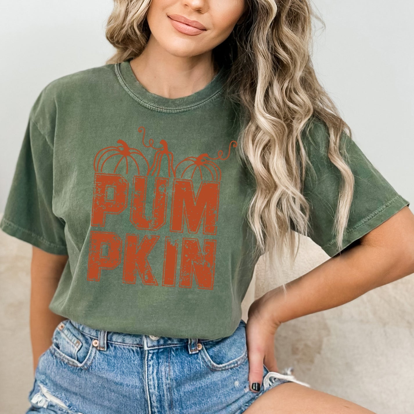 Pumpkin Distressed | Garment Dyed Tee