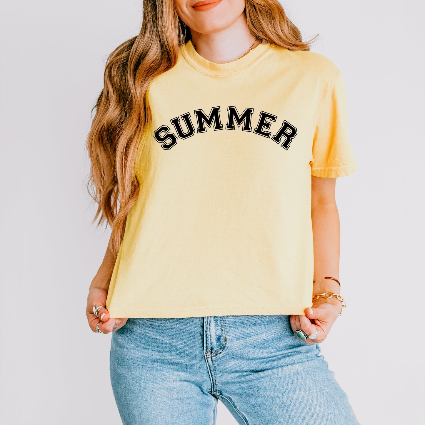 Summer Block | Relaxed Fit Cropped Tee