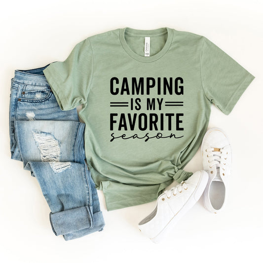 Camping Is My Favorite Season | Short Sleeve Graphic Tee