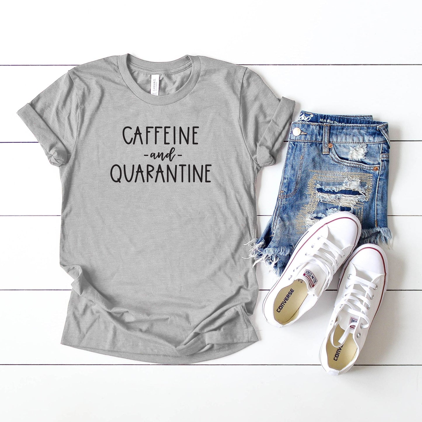 Caffeine and Quarantine | Short Sleeve Crew Neck