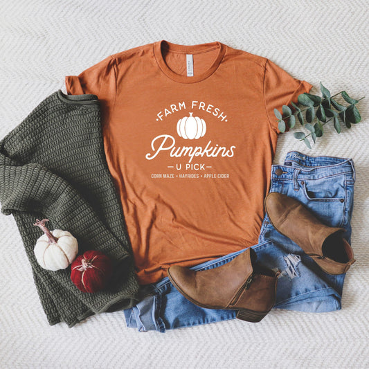 Farm Fresh Pumpkins | Short Sleeve Crew Neck