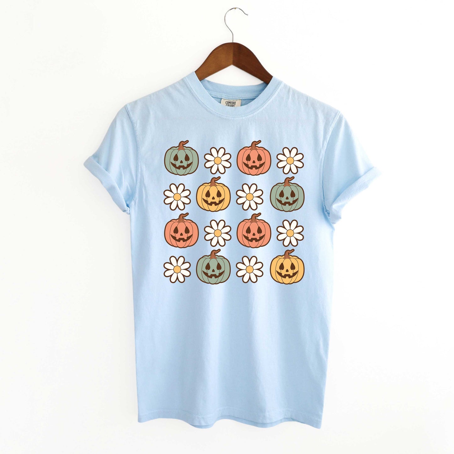 Pumpkin Daisies | Garment Dyed Tee