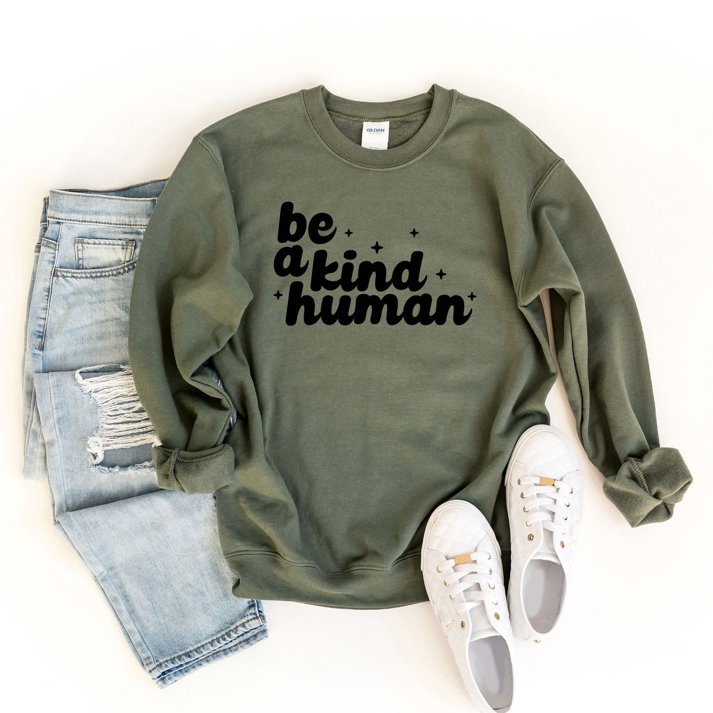 Be A Kind Human Stars | Sweatshirt