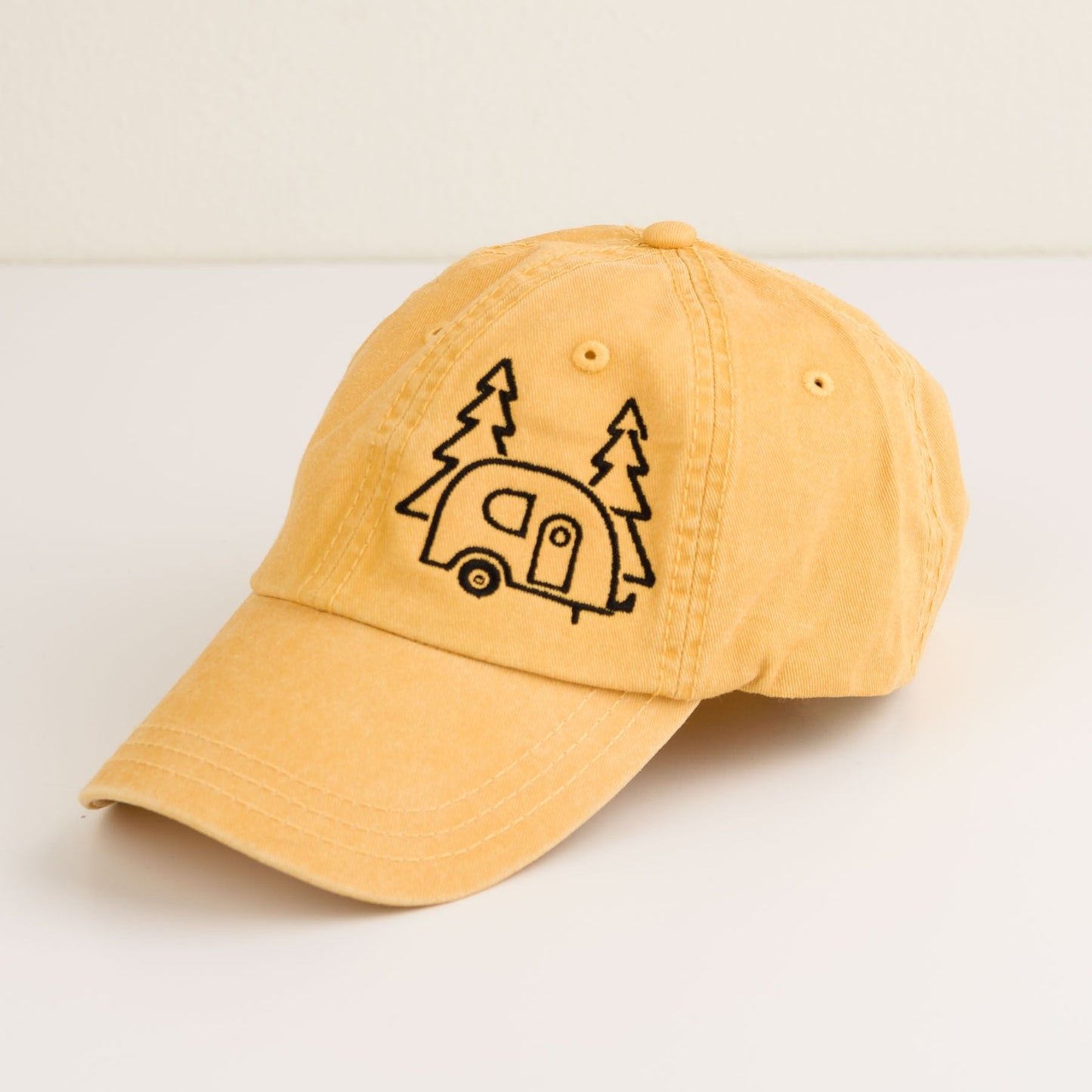 Embroidered Trailer and Trees | Canvas Hat