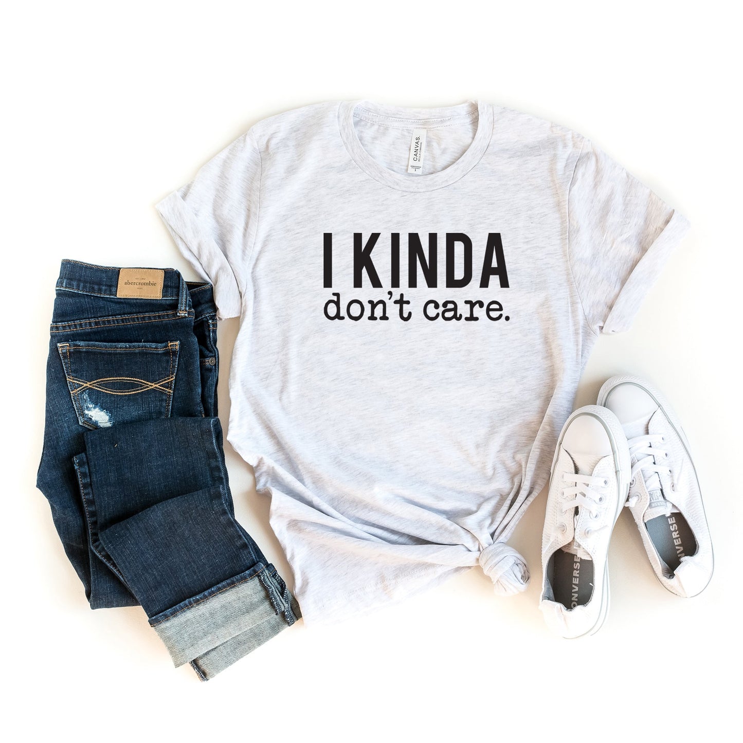 I Kinda Don't Care  | Short Sleeve Crew Neck