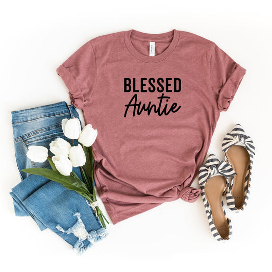 Blessed Auntie | Short Sleeve Crew Neck