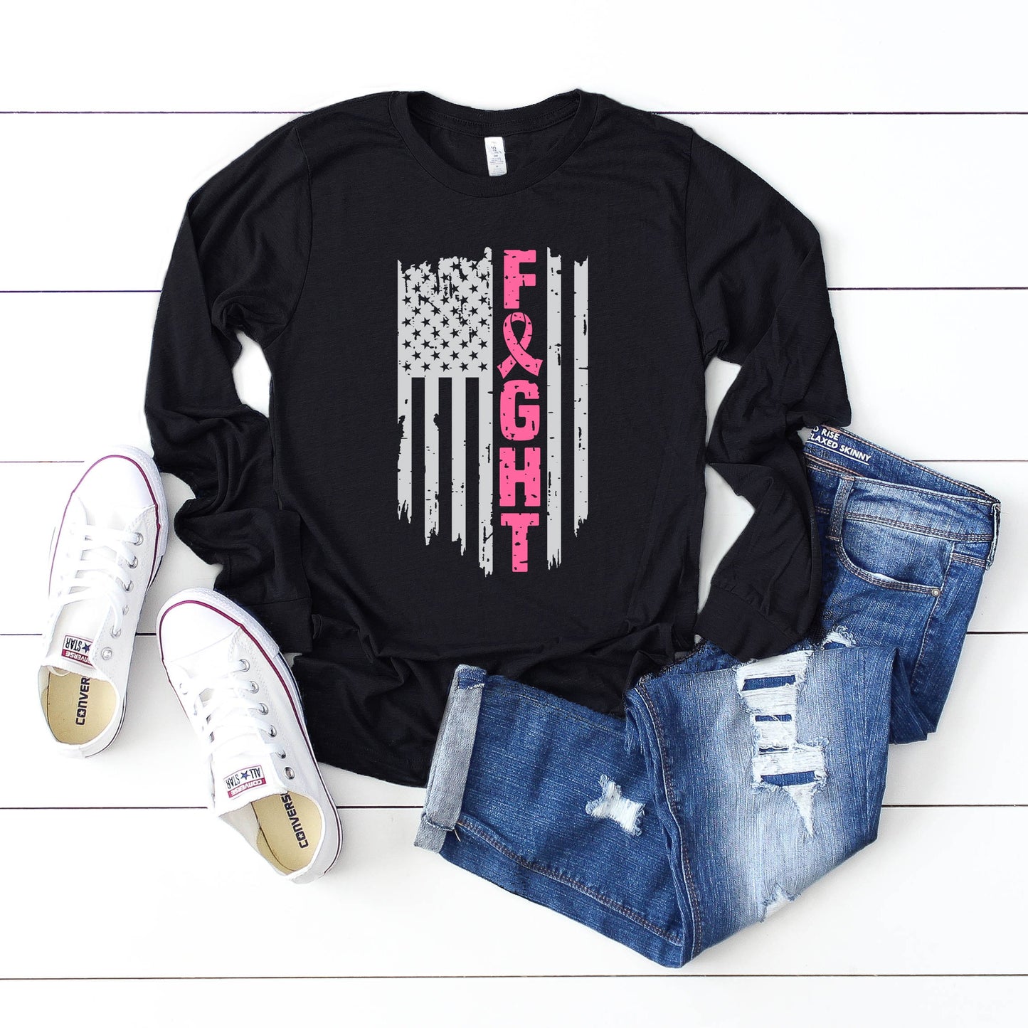 Breast Cancer Fight | Long Sleeve Graphic Tee