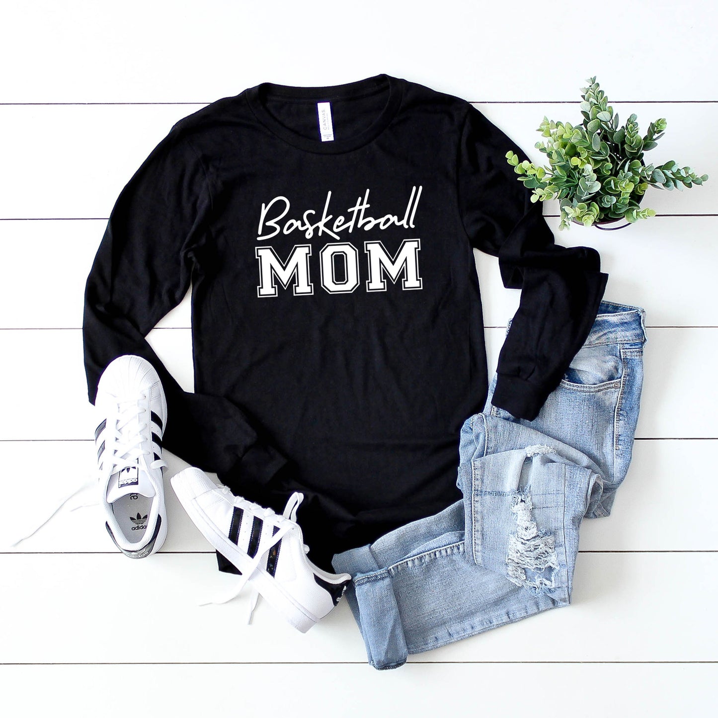 Basketball Mom | Long Sleeve Crew Neck