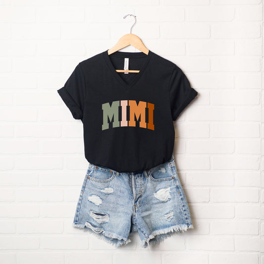Mimi Colorful | Short Sleeve V-Neck