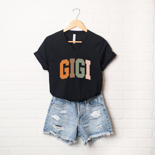 Gigi Colorful | Short Sleeve V-Neck