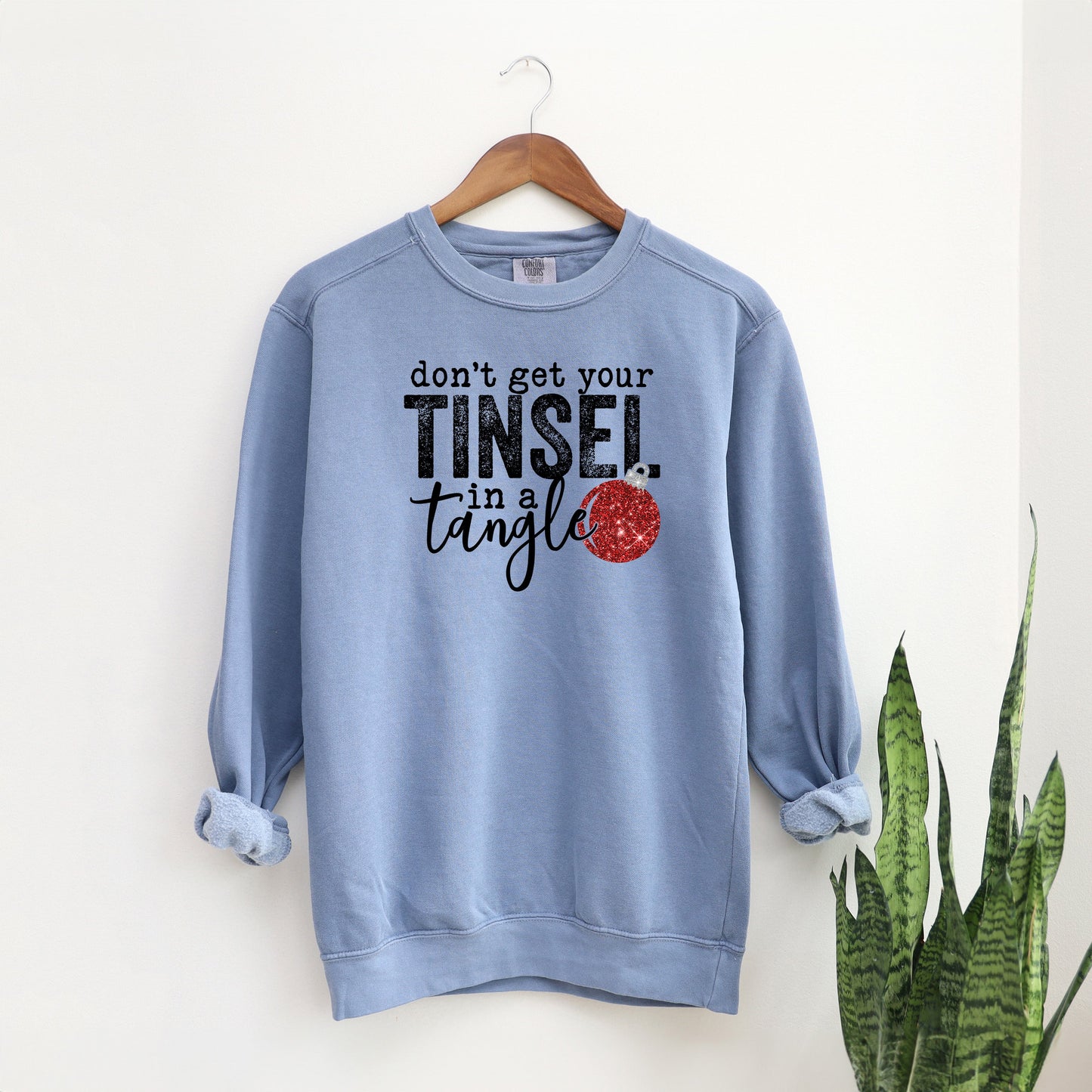 Tinsel In A Tangle Bulb | Garment Dyed Sweatshirt