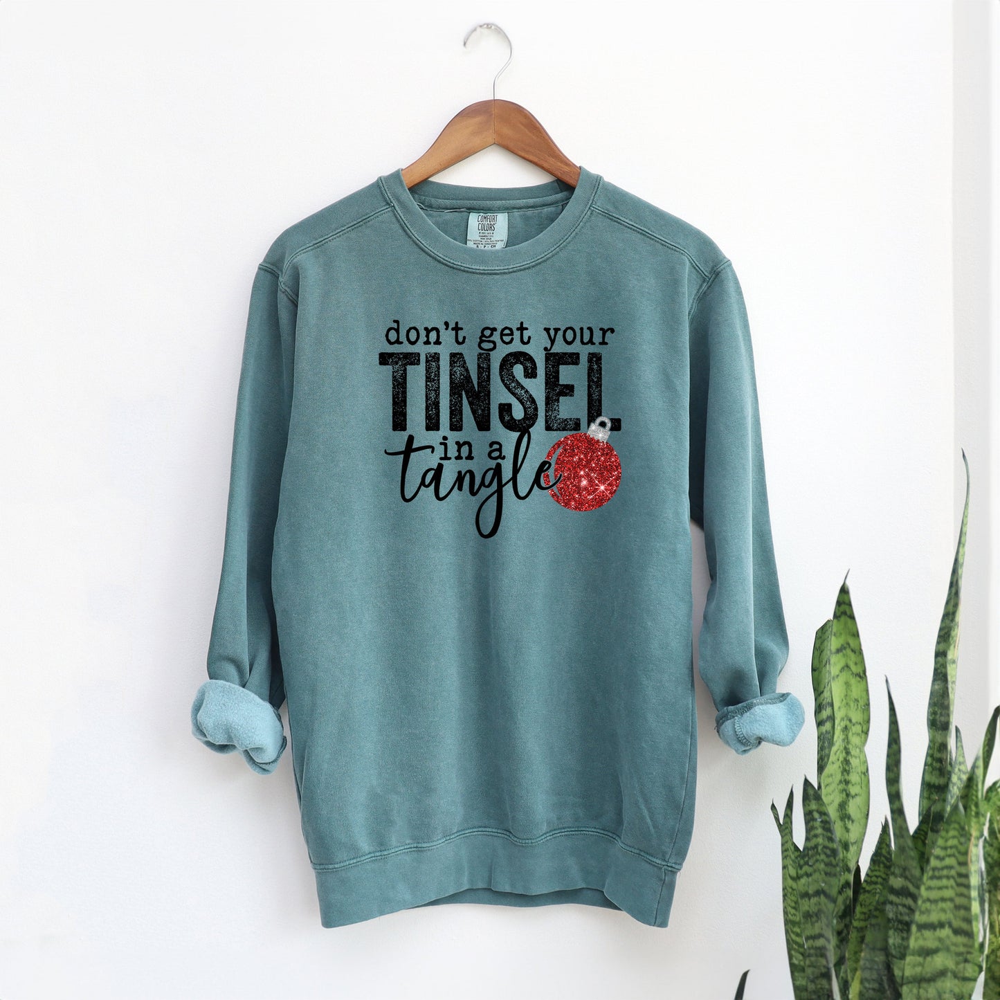 Tinsel In A Tangle Bulb | Garment Dyed Sweatshirt