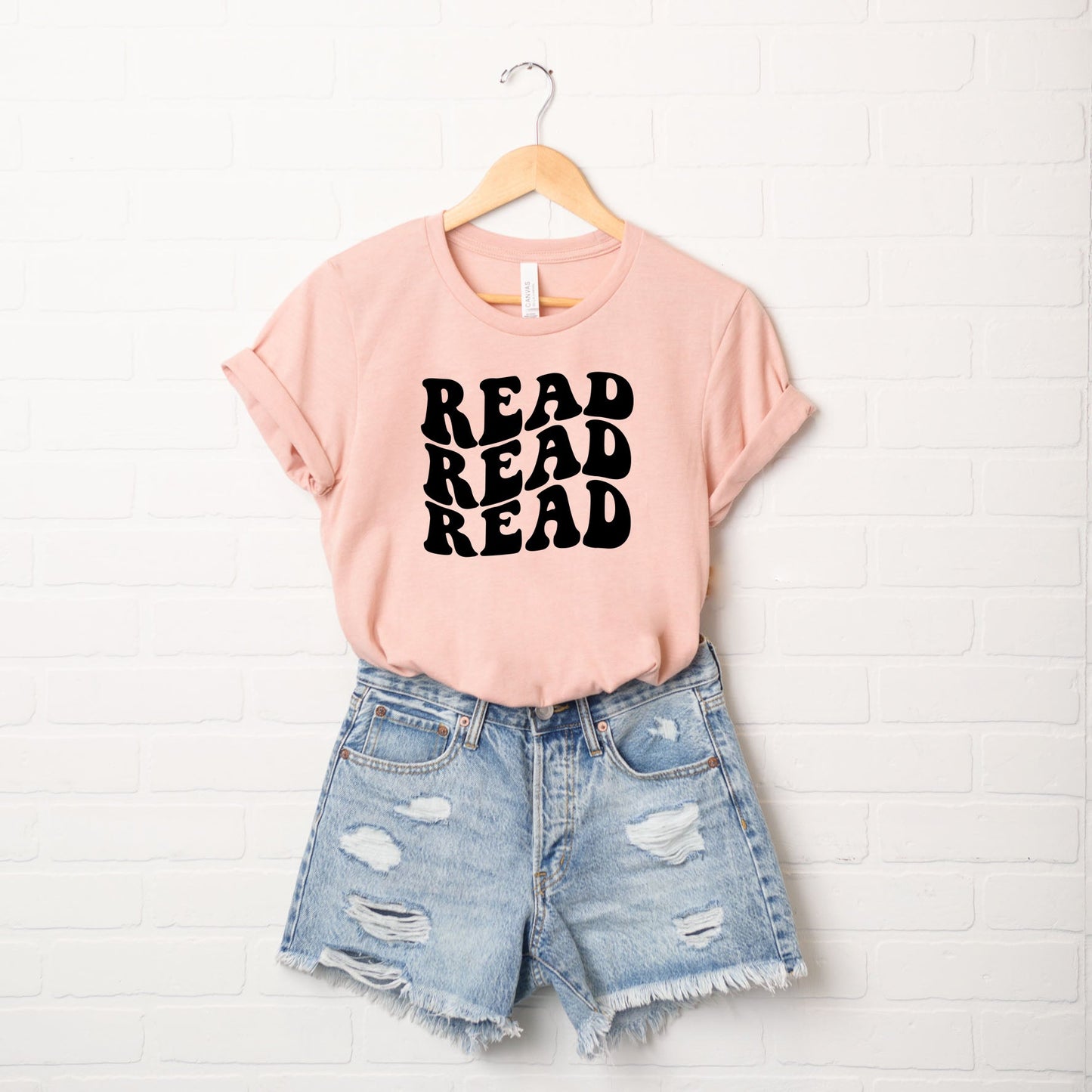 Read Stacked Wavy  | Short Sleeve Crew Neck