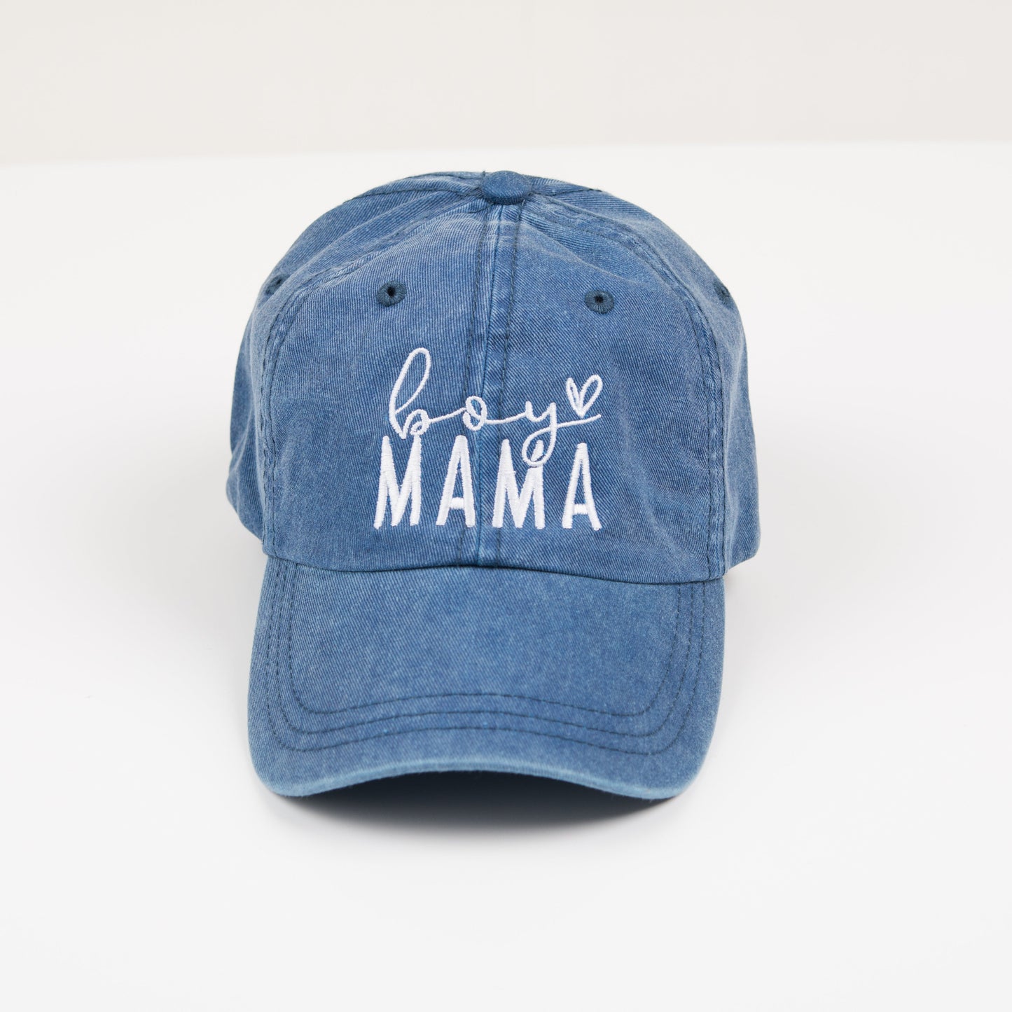 Embroidered Boy Mama Heart | Canvas Hat