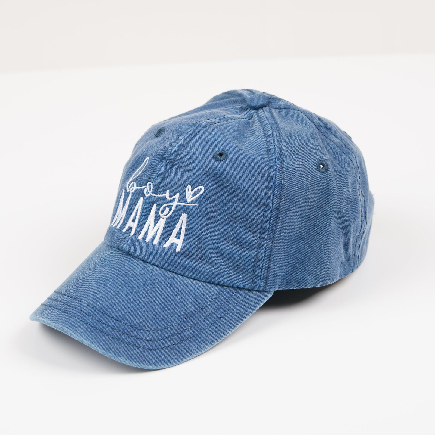 Embroidered Boy Mama Heart | Canvas Hat