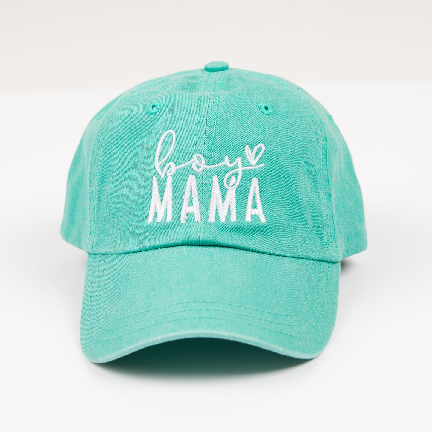 Embroidered Boy Mama Heart | Canvas Hat