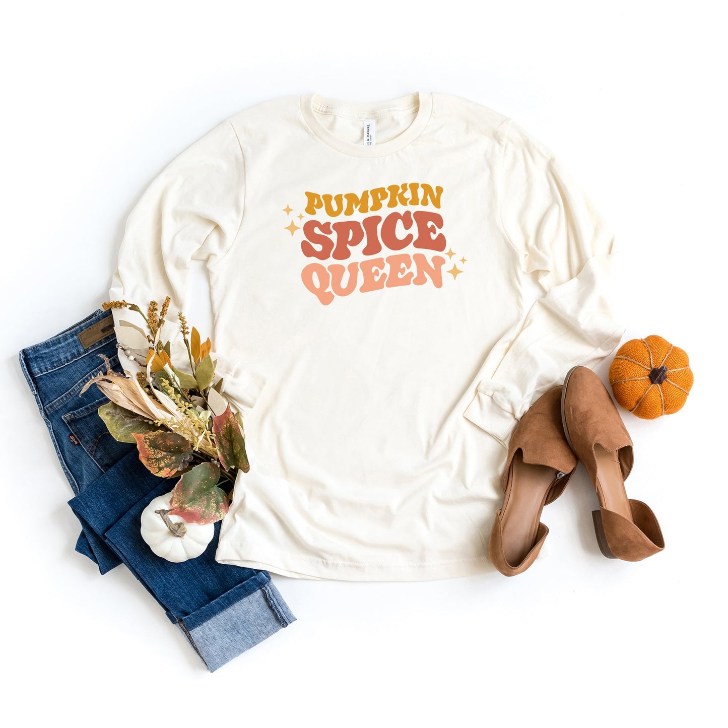 Pumpkin Spice Queen | Long Sleeve Crew Neck