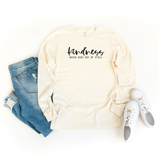Kindness Never Goes Out of Style Heart | Long Sleeve Crew Neck