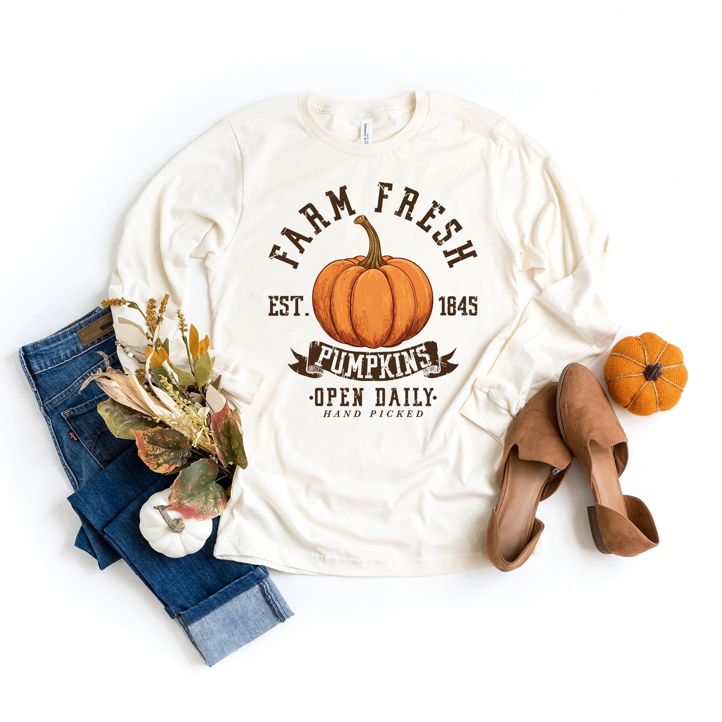 Farm Fresh Open Daily | Long Sleeve Crew Neck