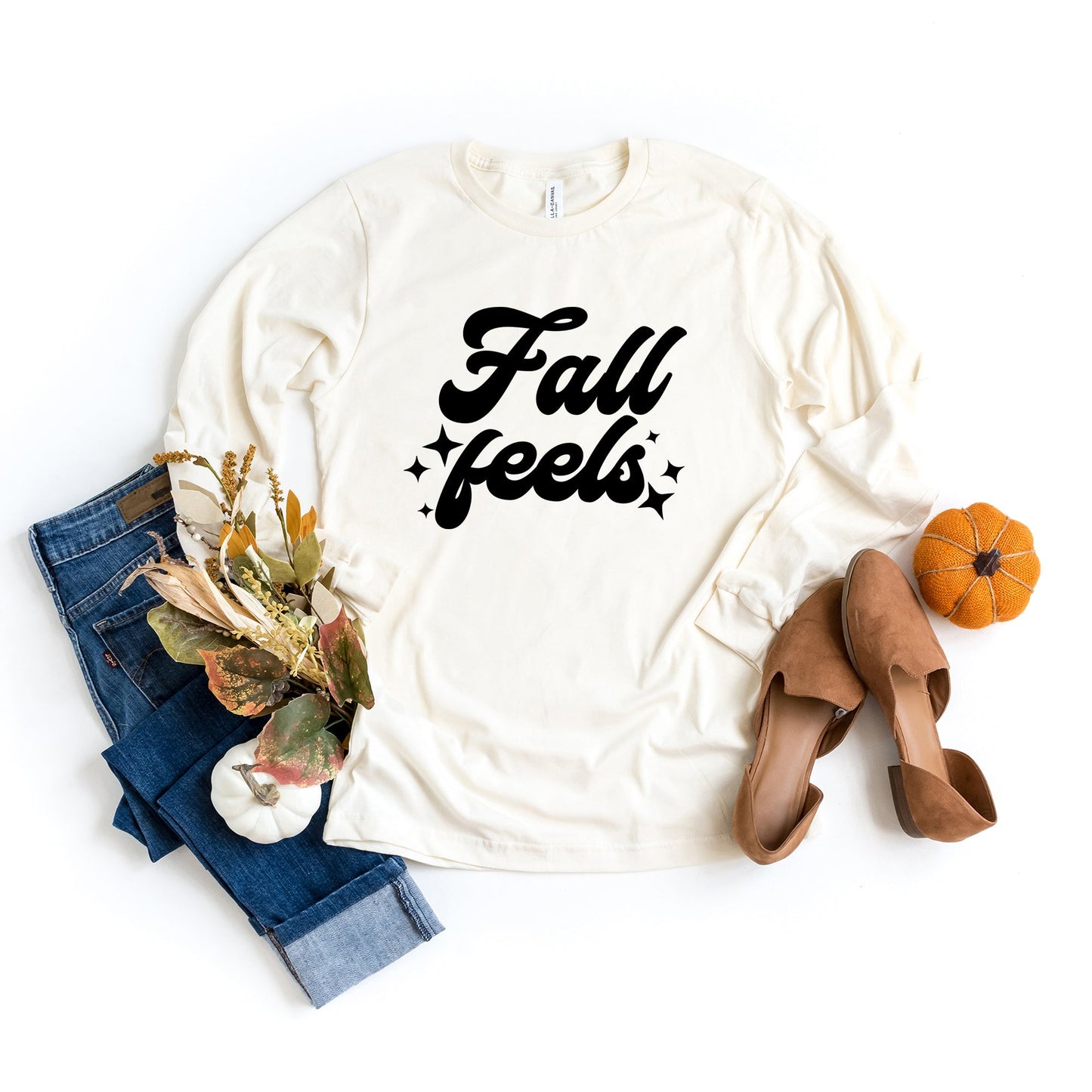 Fall Feels Stars | Long Sleeve Crew Neck