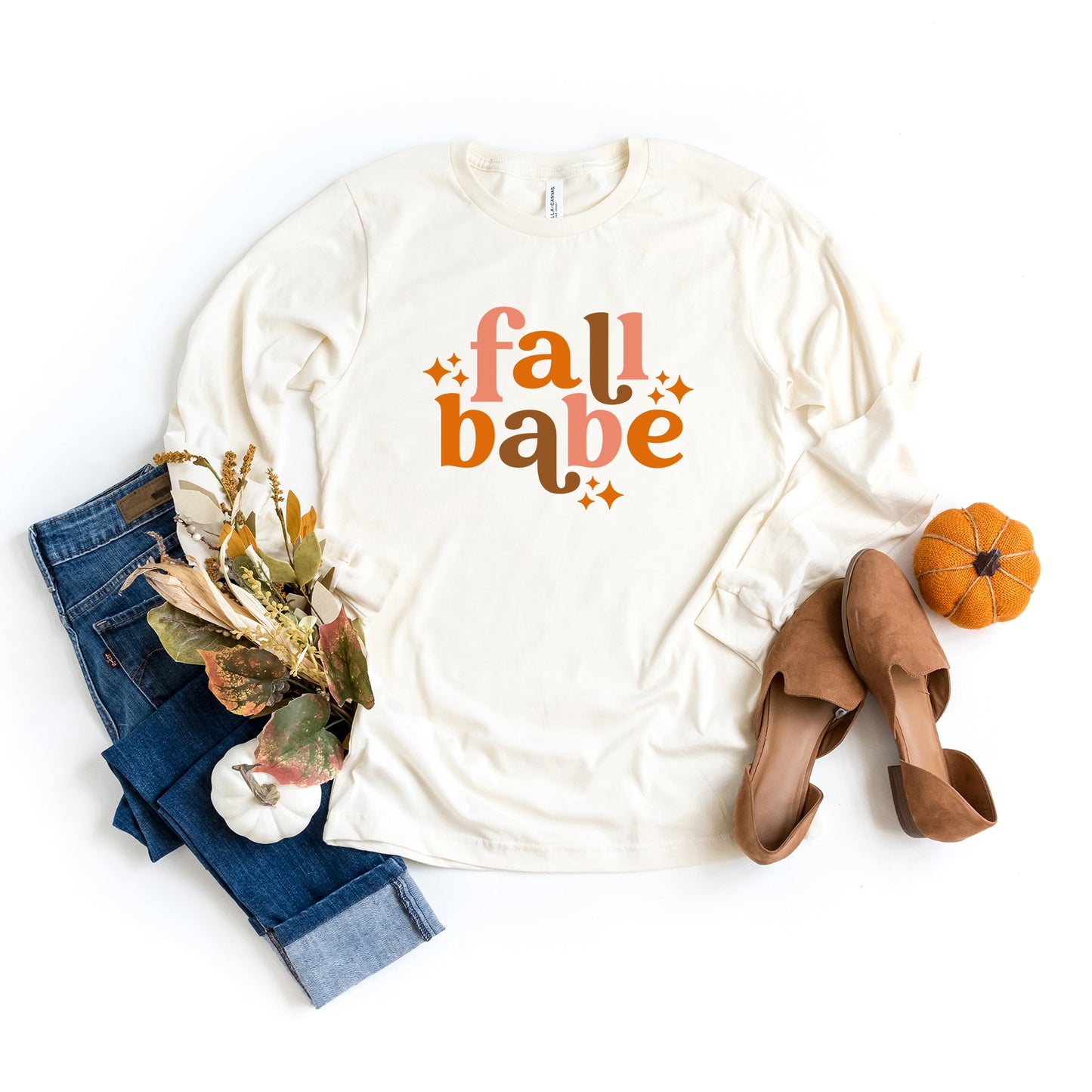 Fall Babe Stars | Long Sleeve Crew Neck