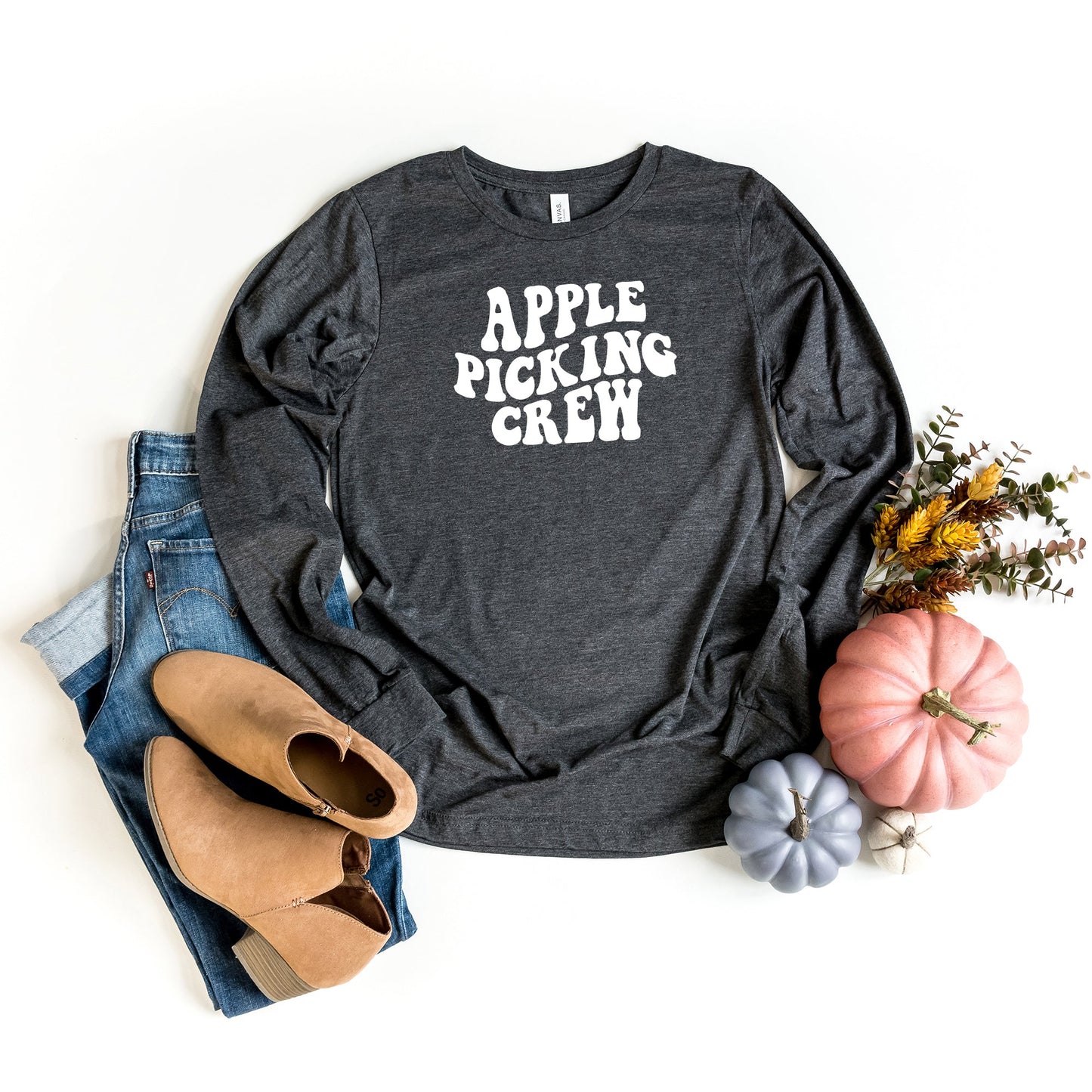 Apple Picking Crew Wavy | Long Sleeve Crew Neck