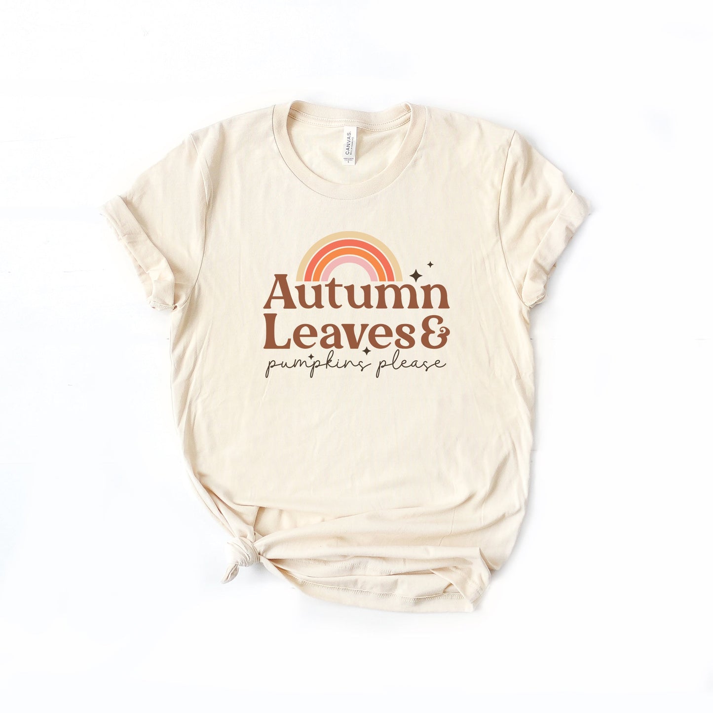 Autumn Leaves Rainbow | Short Sleeve Crew Neck