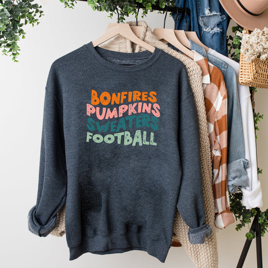 Bonfires Pumpkins Sweaters Football | Sweatshirt