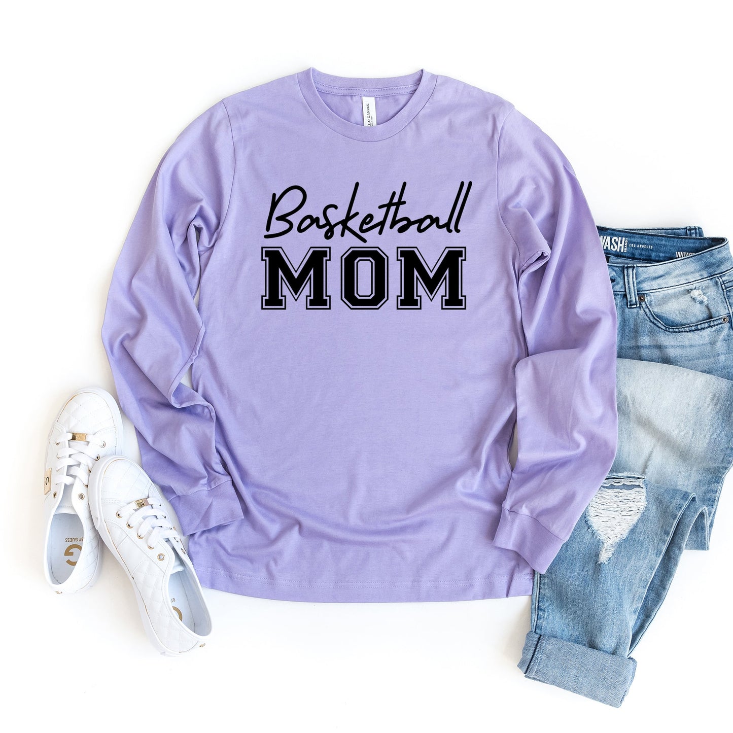 Basketball Mom | Long Sleeve Crew Neck