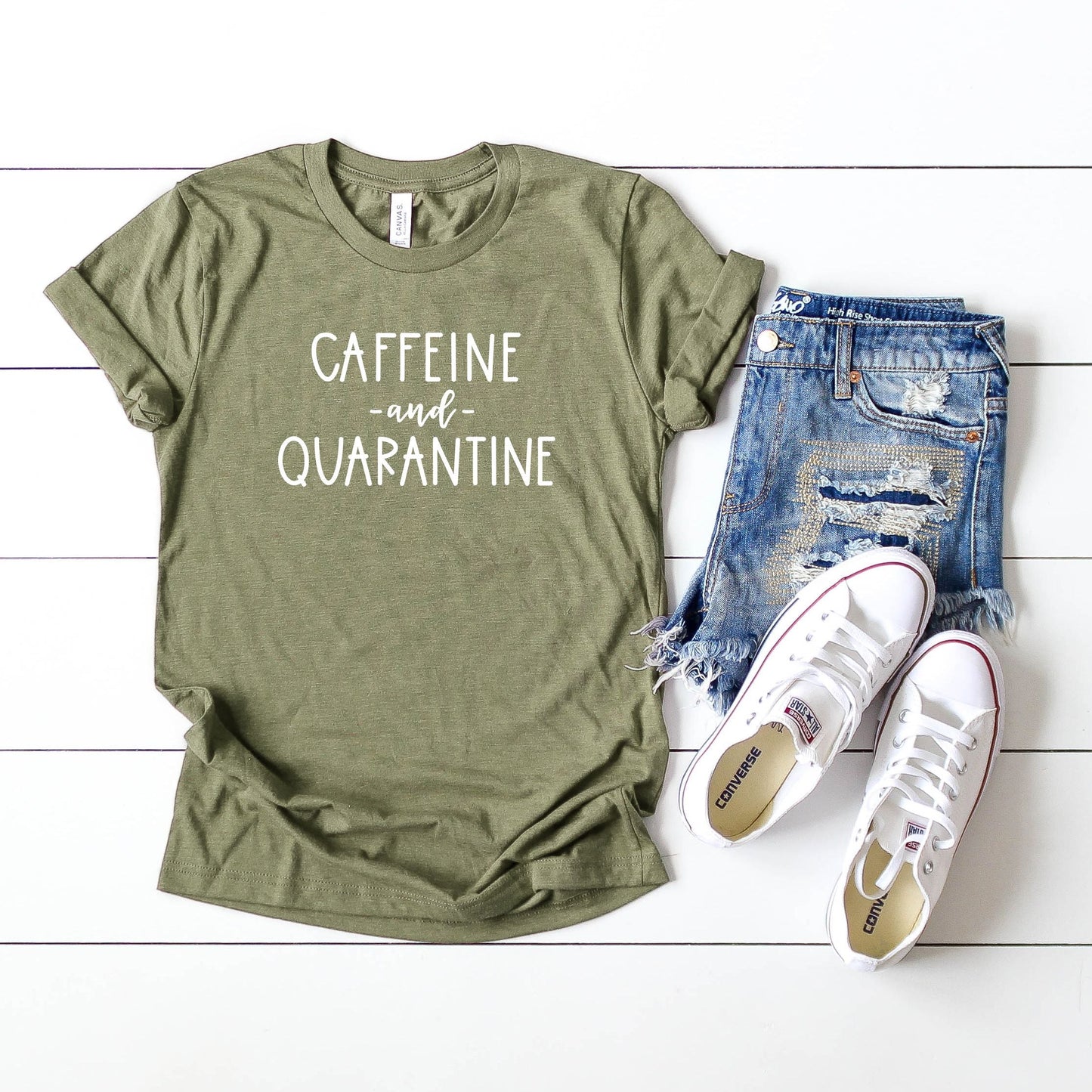 Caffeine and Quarantine | Short Sleeve Crew Neck