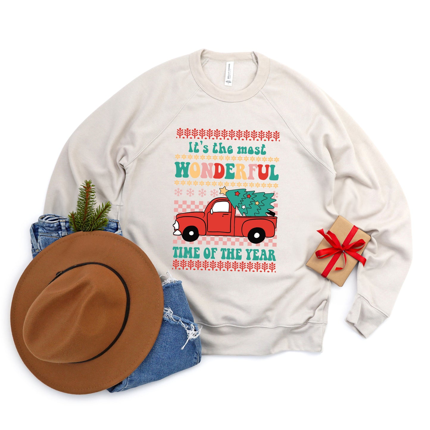 Most Wonderful Time Truck | Bella Canvas Sweatshirt