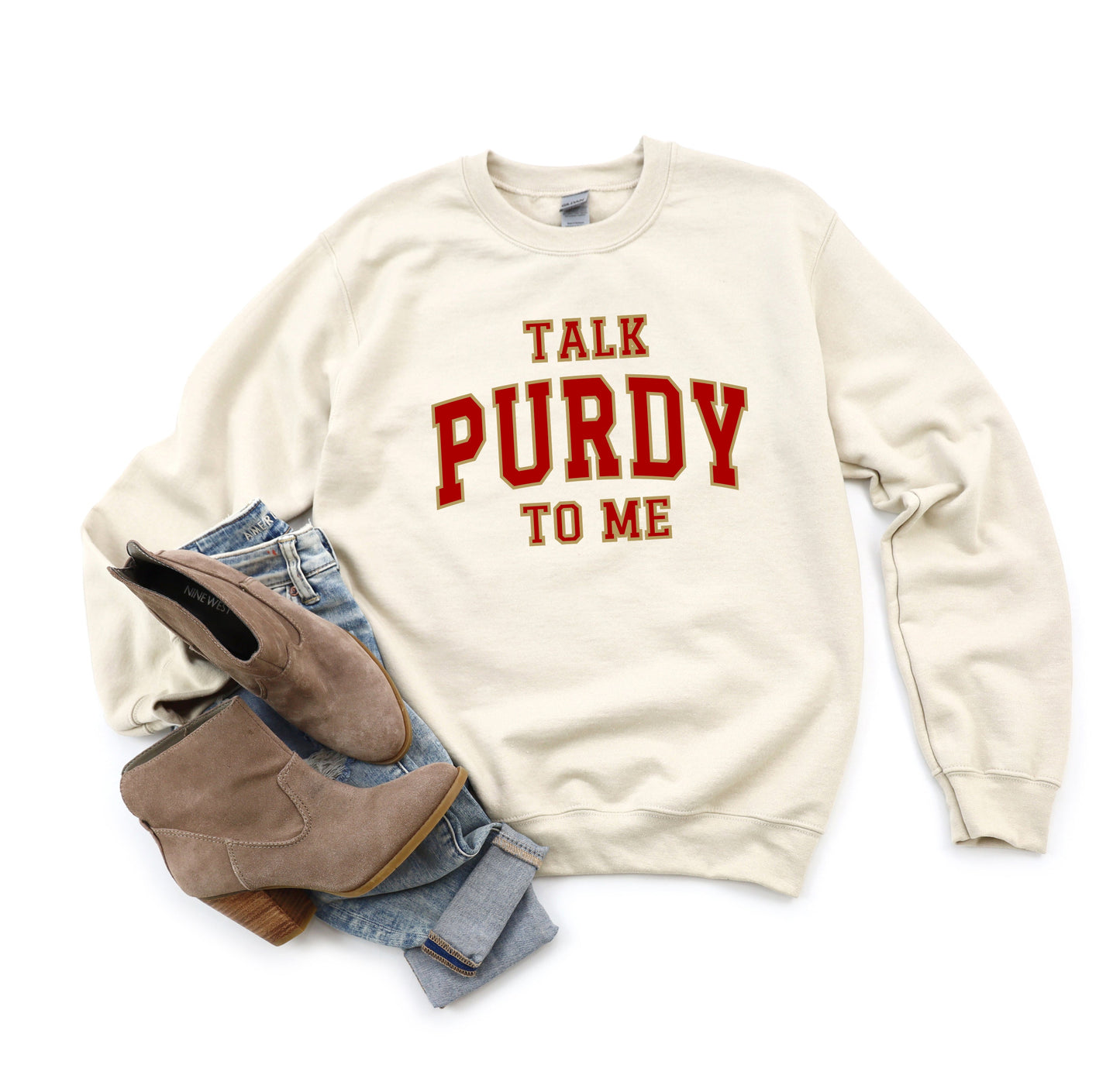 Varsity Talk Purdy To Me | Sweatshirt