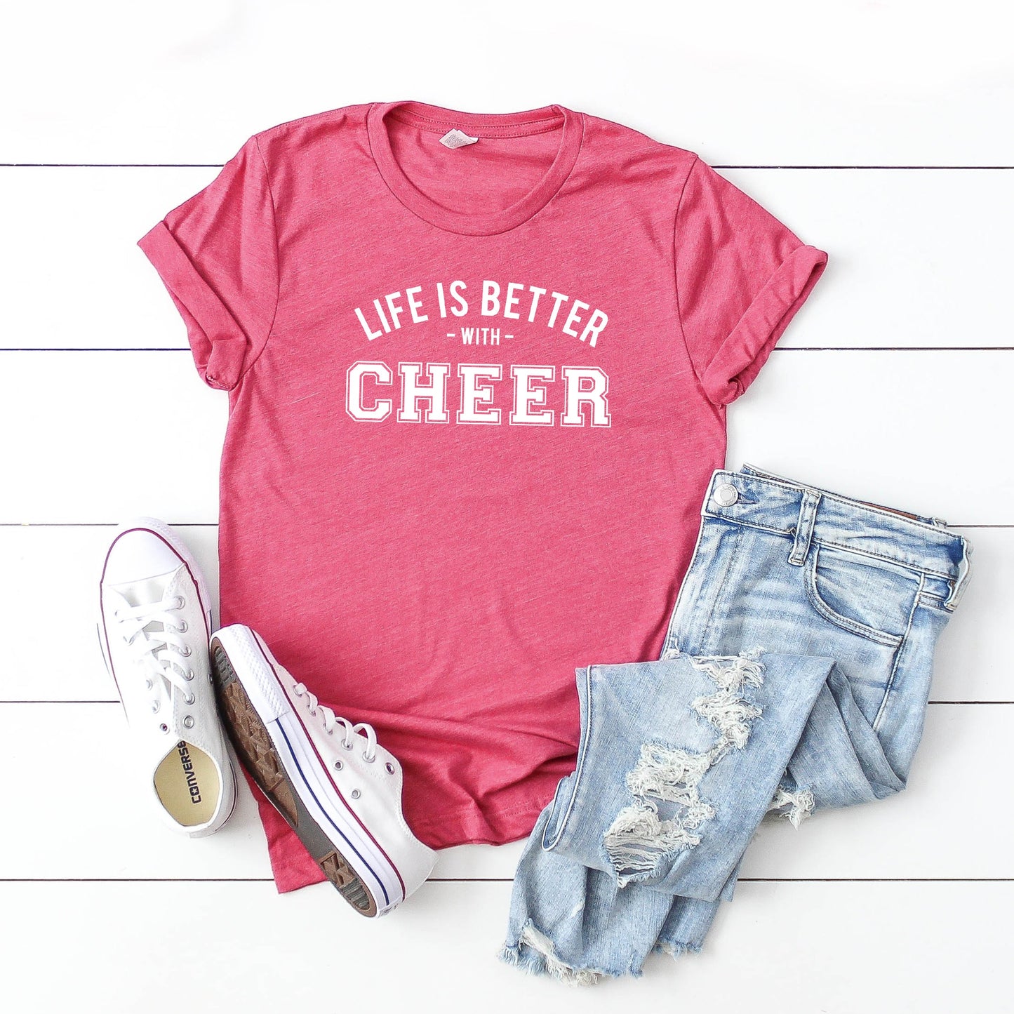 Life is Better with Cheer | Short Sleeve Crew Neck