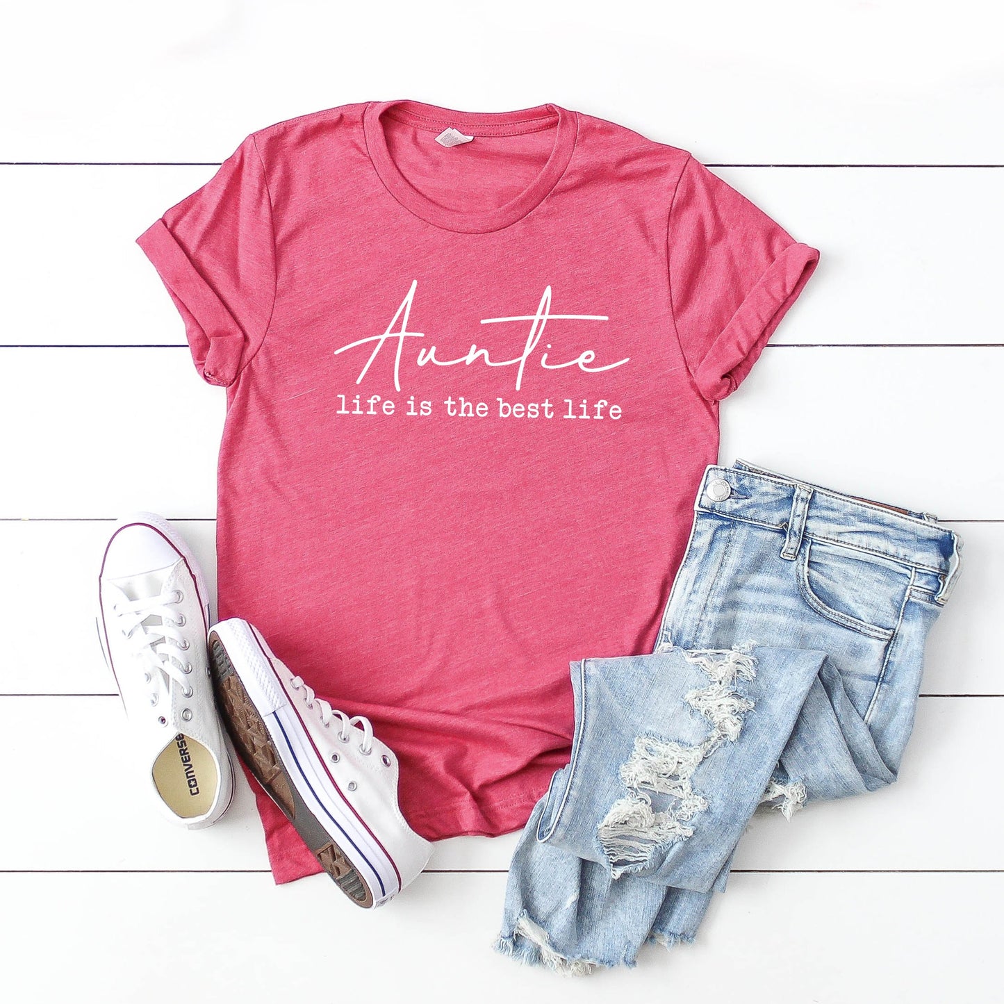 Auntie Life is the Best Life | Short Sleeve Crew Neck